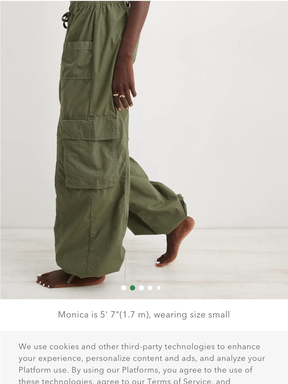 Aerie High Waisted Go-For-It Baggy Cargo Pant small excellent condition - Picture 2 of 13